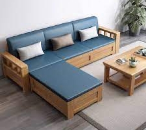 Sofa gỗ góc mini đẹp